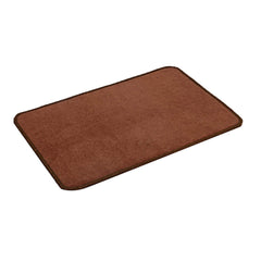 Heart Home Microfiber Anti Slip 4 Pieces Door Mat 22"x14", Brown CTHH02749
