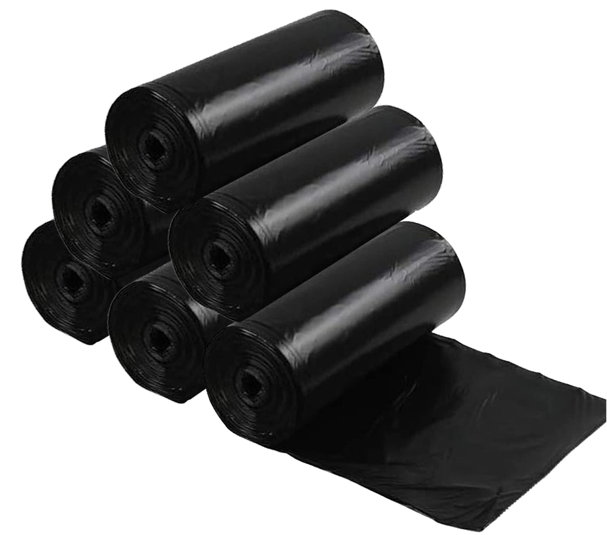 Heart Home (Small) Eco - Friendly Dustbin Bags - (180 Pcs) Leakproof | Odour Free | Strong Garbage Bags - For Trash And Waste - Dustbin Covers For Kitchen And Pantry (19 x 17 Inches) (Black)