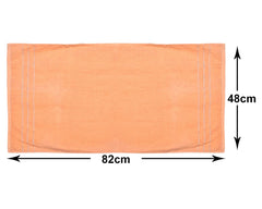 Heart Home Soft Cotton Bath Towel for Hands, Face, Newborn Babies, Toddlers, Children, 19"x38"- Pack of 4 (Peach)
