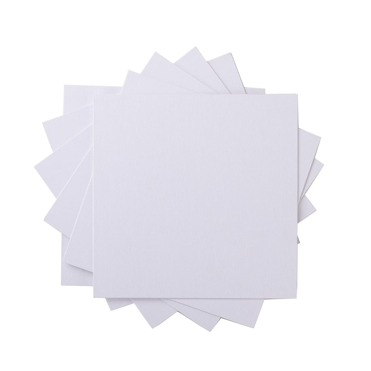 Kuber Industries Blank Cotton Canvas Boards for Painting|Canvas Sheets for Acrylic Painting|Art Panels for Oil & Watercolor Paint|"30x30" CM Pack of 6 (White)