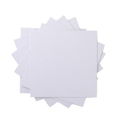 Kuber Industries Blank Cotton Canvas Boards for Painting|Canvas Sheets for Acrylic Painting|Art Panels for Oil & Watercolor Paint|"30x30" CM Pack of 6 (White)