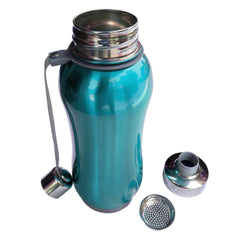 Heart Home Stainless Steel Insulated Water Bottle With Strainer For Home & Traveling, 1Ltr. (Blue) 54HH4311.