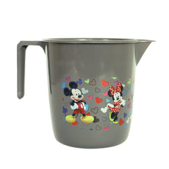 Heart Home Disney Team Bathroom Mug | Plastic Bath Mug for Bathroom | Mug for Bathroom | Mug for Toilet | Washroom Jug | 111 Bath Mug | 1 LTR | Pack of 4 | Gray