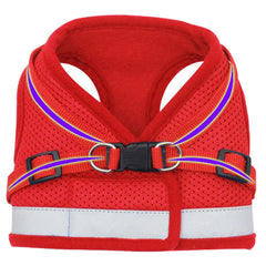 Kuber Industries Dog Chest Harness with Nylon Leash I No Pull, Soft Padded and Breathable Dog Vest I Adjustable, Reflective I Easy Control Dog Chest Belt I (Large, Red)