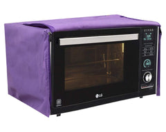 Heart Home Multiuses Polyester Floral Print Microwave Oven Cover for Home & Kitchen 20 LTR. (Purple) 52HH4026
