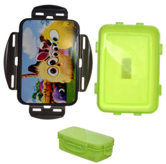 Kuber Industries Model-501 Unbreakable Plastic Large Airtight Leakproof Lunch Box/Tiffin (Green)-KUBMART1317