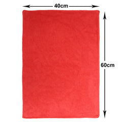Kuber Industries Cleaning Cloths|Microfiber Highly Absorbent Wash Towels for Kitchen,Car,Window,24 x 16 Inch,Pack of 3 (Red)