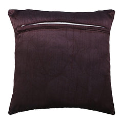 Kuber Industries Cushion Cover | Satin Embossed Quilted Cushion Cover | Cushion Cover for Sofa | Cushion Covers for Home Décor | 16 Inch | Set of 5 | Brown