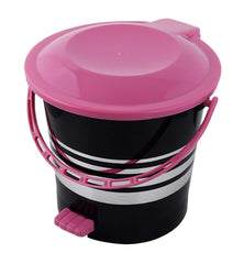 Kuber Industries 2 Pieces Plastic Dustbin Garbage Bin with Handle,5 Liters (Yellow & Pink) -CTKTC37987