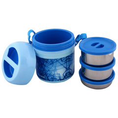 Kuber Industries Foody Plastic Lunch Box, Blue (CTKTC3597),Standard