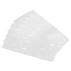 Kuber Industries Circle Design 6 Piece PVC Refrigerator Drawer Mat Set - White-CTKTC28799