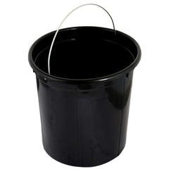 Kuber Industries Bucket For Bathroom|Unbreakable Plastic Bucket|Bathroom Bucket|Dustbin Bucket|Recycle Bin Basket (Black)