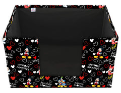 Heart Home Non-Woven Mickey Mouse Print Shirt Stacker With Handle Pack of 2 (Black)