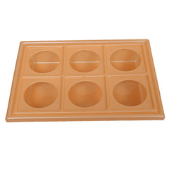 Kuber Industries Plastic Glass Holder Tray, 2-Pieces, Orange, Standard (CTKTC01910)