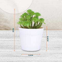 Kuber Industries Artificial Plants for Home Décor|Natural Looking Indoor Fake Plants with Pot|Artificial Flowers for Decoration (Green)