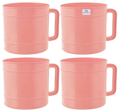 Heart Home Plastic Bathroom Mug, 1 Ltr., Pack of 4 (Pink)