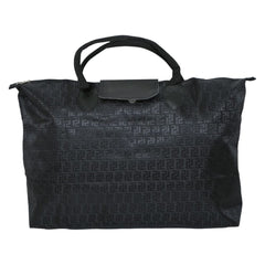 Kuber Industries Multiuses Designer Rexine Shopping Bags/Grocery Bag for Carry Grocery, Fruits, Vegetable with Handles (Black) 52KM3988