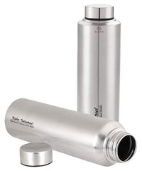 Heart Home Stainless Steel 2 Pieces Fridge Water Bottle/Refrigerator Bottle/Thunder, 700 ML (Silver), Standard