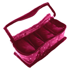 Heart Home Multiuses PVC Laminate Dot Print 4 Case Watch Organizer/Bracelet Organizer For Watches, Bracelet Pack of 2 (Pink) 52HH4122