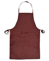 Heart Home Linning Printed Apron with 1 Front Pocket- Pack of 3 (Black & Maroon)-50HH0745