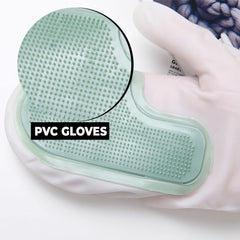 Kuber Industries Multi-Purpose Silicon Gloves For Kitchen Cleaning, Pet Grooming & Gardening|Reusable Gardening Gloves|Heat Resistant For Better Protection|Green,Pack of3