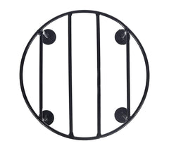Kuber Industries Metal Pot Stand|Iron Flower Pot Stand for Outdoor Plants|Plant Stand for Balcony,Garden,Office,Pack of 3,(Black)