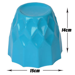 Kuber Industries Flower Pot | Flower Planter Pots for Indoor | Flower Pots for Outdoor | Pot for Garden & Balcony Flowering | Flower Plants Pot | Barfi Flower Pot | 6 Inch | Pack of 6 | Blue