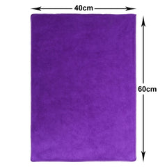 Heart Home Cleaning Cloths|Microfiber Highly Absorbent Wash Towels for Kitchen,Car,Window,24 x 16 Inch,Pack of 3 (Purple)