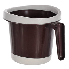 Kuber Industries Plastic Bathroom Mug 1 Litre Pack of 2 (Black & Brown)-46KM0275,Standard