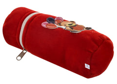 Heart Home Cartoon Printed Soft Velvet Stretchable Baby Feeding Bottle Cover With Easy to Hold Strap (Red)