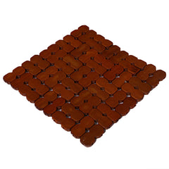 Kuber Industries Bamboo Wooden Coaster, Pan Pot Holder Heat Insulation Pad, Square 13 x 13 cm, 6 Piece Set -KI3428, Brown, Standard (NEWK20228)