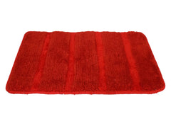 Heart Home Strips Design Cotton Door Mat for Porch/Kitchen/Bathroom/Laundry Room, 24"x16" (Red) 52HH3964