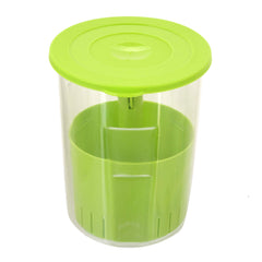 Kuber Industries 2 Pieces Oil Less Plastic Pickle Container,Dinning Table Storage Container for Chutney,Pickles,Achar,Spices,Jam,Ketchup Kitchen Storage,Jars,1000 Ml (Green)-KUBMARTK11359