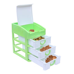 Kuber Industries 4 Layer Storage Drawer, Green, Standard, 5.51 x 7.08 x 7.87 inches