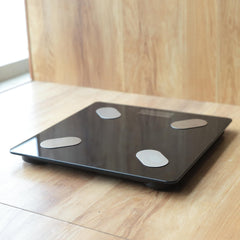 Homestic Weighing Scale armoured glass|Weight Machine For Body Weight|Capicity "180" KG (Black)