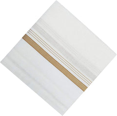 Kuber Industries Lining Design Men's Handkerchiefs, 100% Pure Cotton, Pocket Square Hankies, Classic Plaid Pattern Perfect for Gift, Set of 9 (White) (Model Number: HS_37_KUBMART020441)