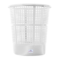 Heart Home Mesh Design Plastic Dustbin, Garbage Bin For Home, Kitchen, Office, 5Ltr. (White)-47HH0781