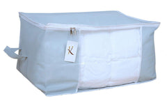 Kuber Industries 2 Piece Non Woven Underbed Storage Organiser Set, Extra Large, Grey and Black (CTSN083)