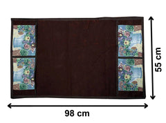 Kuber Industries Basket Design Velvet Fridge Top Cover, Protect for Scratches, Waterproof, Wear & Tear and Dust with 6 Utility Side Pockets (Brown)-HS_38_KUBMART21073, Standard (HS_38_KUBMART021073)