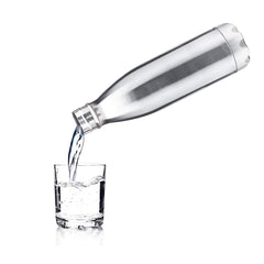 Kuber Industries Cola Stainless Steel 2 Pieces Fridge Water Bottle,1000 ml (Silver) - CTKTC031446