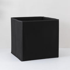 Kuber Industries Foldable Storage Basket|Square Toy Storage Bin|Front Grab Handle|Wardrobe, Closet Organizer (Navy Blue)