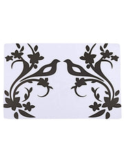 Kuber Industries Birds Design Combo of PVC 3 Pieces Fridge Mats, 1 Piece Handle Cover and 1 Piece Fridge Top Cover (Grey)-CTKTC028848