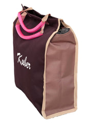 Heart Home Canvas Shopping Bag, Jhola Bag for Grocery, Fruits, Vegetables, Milk, Tiffin with Sturdy Zipper & Handles- Pack of 2 (Wine)-50HH01127