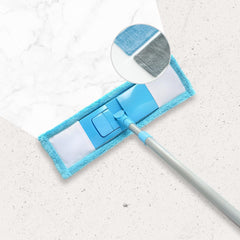Heart Home Mop Refill Pad | Microfiber Wet & Dry Pad | Flat Refill Pad | Mop Reusable Drying Pad | Floor Cleaning Mop Pad | SHPTNTSHR2 | SHPTNTSHR1 | Pack of 2 | Blue & Gray