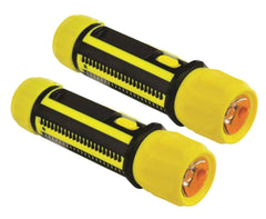 Kuber Industries 2 Piece Hi Power Dual Mode LED Rechargeable Mini Portable Packet Torch Light Flashlight (Yellow)-CTKTC22968