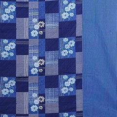 Kuber Industries Double Bedsheet(228*254 cm)|Cotton 120 TC Luxury Printed Soft & Lightweight Bedsheet for Double Bed with 2 Pillow Covers (Blue)