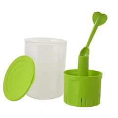 Kuber Industries 2 Pieces Oil Less Plastic Pickle Container,Dinning Table Storage Container for Chutney,Pickles,Achar,Spices,Jam,Ketchup Kitchen Storage,Jars,1000 Ml (Green)-KUBMARTK11359
