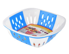 Heart Home Large Plastic Fruit, vegetable Storage Basket- Pack of 6 (Pink & Blue & Green)-HS42KUBMART25443