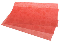 Kuber Industries Circle Design 3 Pieces PVC Refrigerator/Fridge Multipurpose Drawer Mat Set(Red)-CTKTC32310