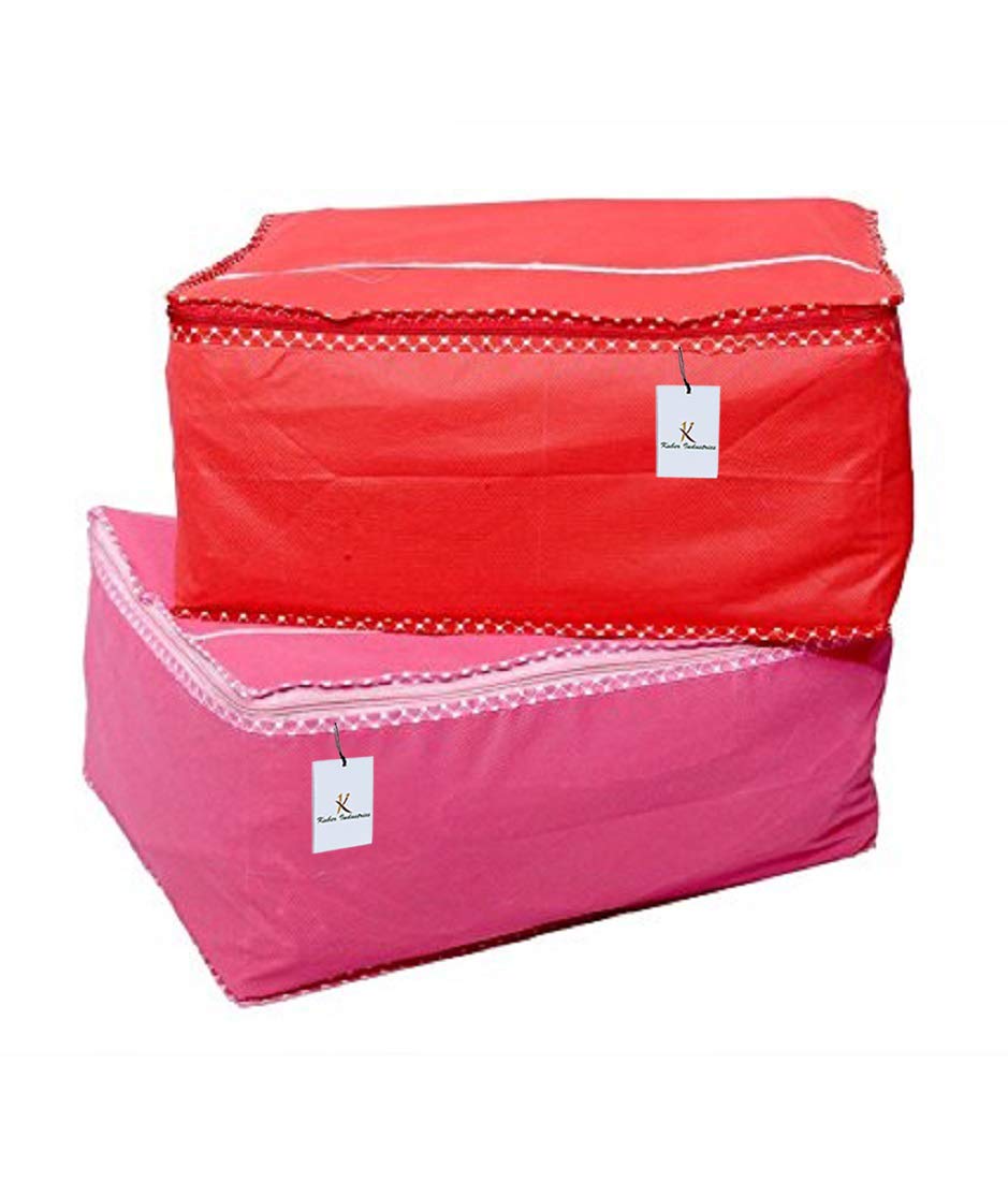 Kuber Industries 2 Piece Non Woven Saree Organiser,multi,Standard,KI001747